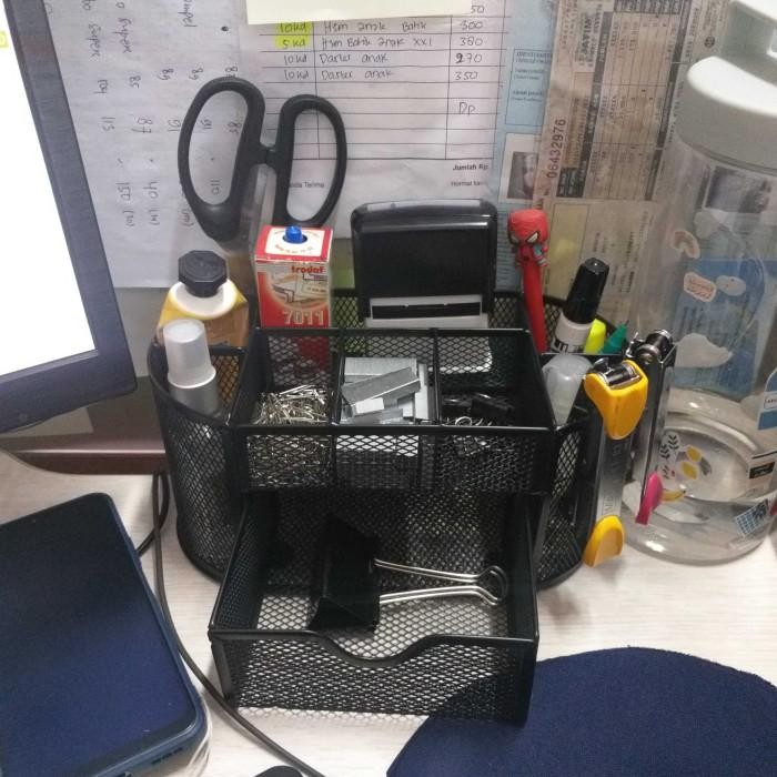 

Organizer Alat Tulis Tempat Perlengkapan Meja Kerja 22X11X10Cm - Hitam