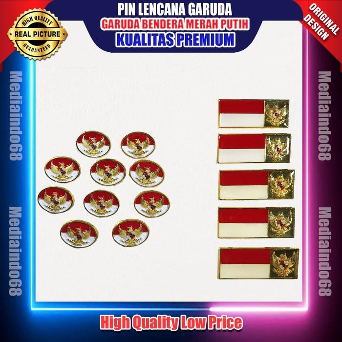 PIN/LENCANA GARUDA BENDERA MERAH PUTIH