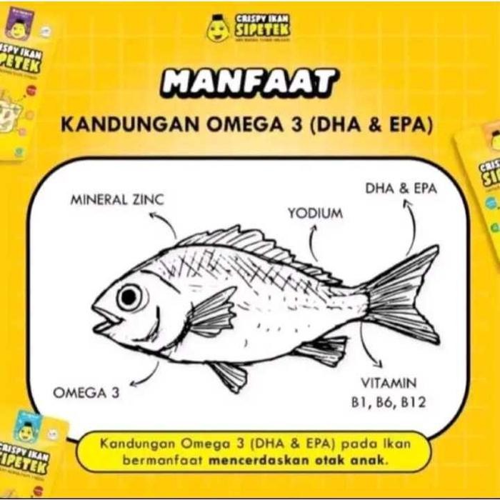 

3YC3 Paket Sipetek Crispy Ikan 50Gr / Lauk Pauk 30Gr