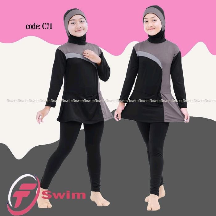 Baju Renang Anak Perempuan Muslim/Baju Renang Anak Cewek Tanggung/Baju Renang Anak Muslim Wanita
