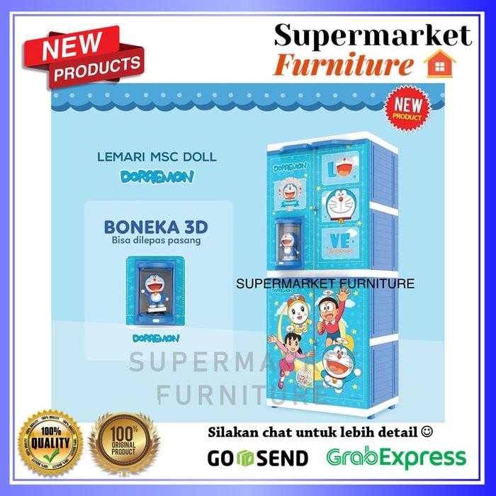 Lemari Plastik Naiba Preum Boneka Doraemon/Naiba Doraemon Doll Murah