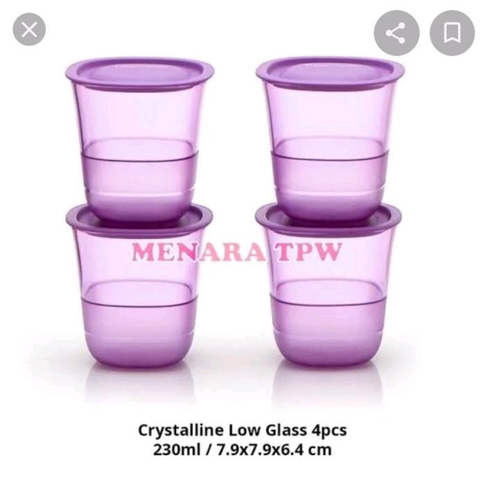 Tupperware Crystalline Low Glass purple