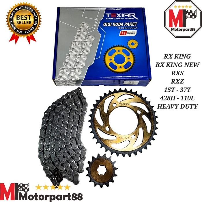 Daytona - Gear Paket Tx Gir Set Komplit Rx King Rxk 15T-37T 428H-110L Rxz Rxs