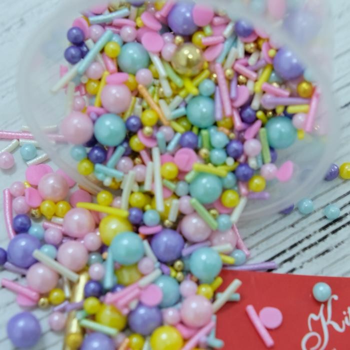 

sprinkle springkel springkle Unicorn 50 gr edible kode SUni01