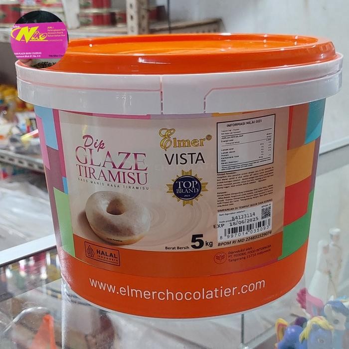 

elmer dip glaze tiramisu 5 kg khusus grab gojek