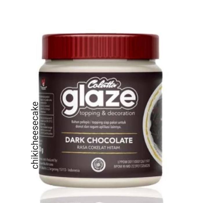 

COLATTA GLAZE DARK DONAT COKLAT 250 GRAM COKELAT TOPPING