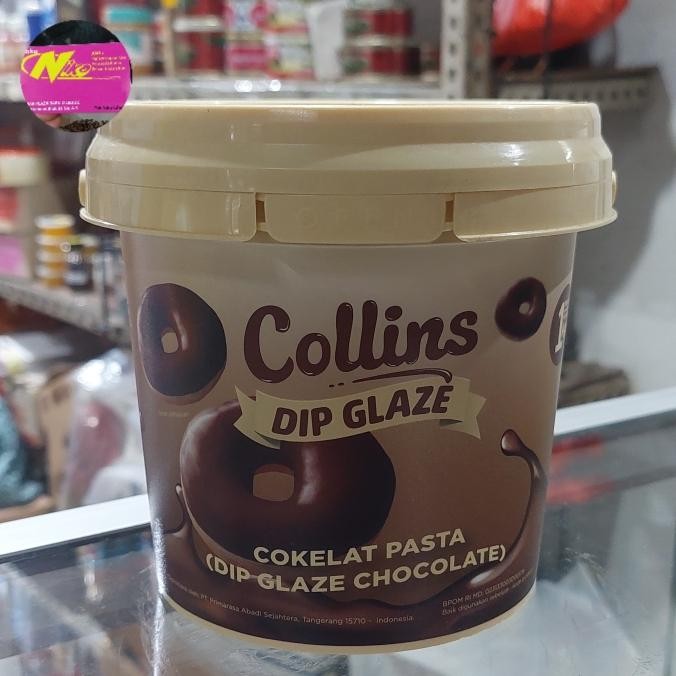

dip glaze collins cokelat 1 kg khusus grab dan gojek