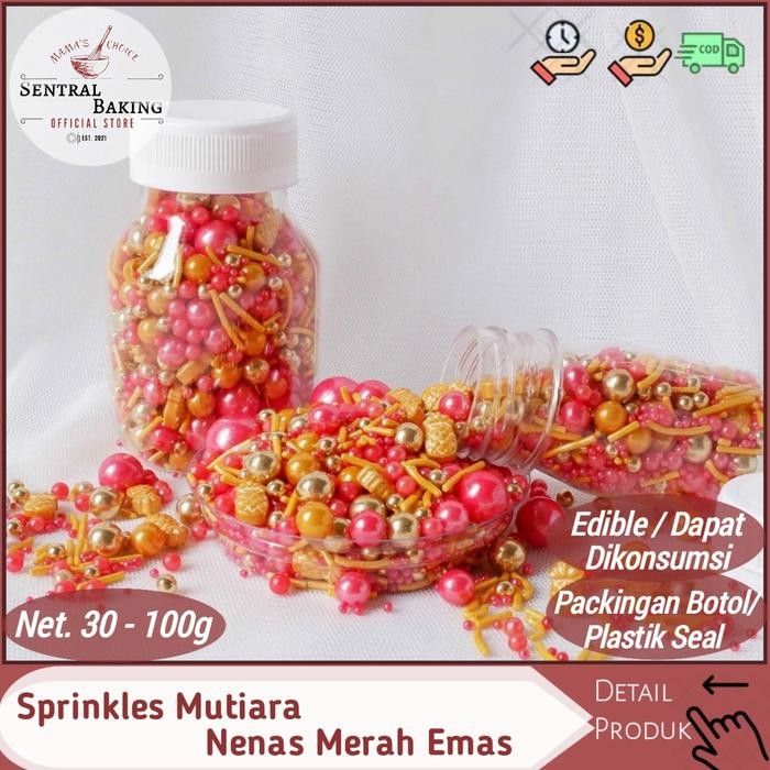

Sprinkle Kue Mutiara Nenas Merah Emas / Springkel Pearl Sprinkel Imlek