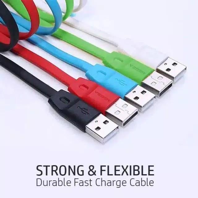 Kabel Data Charger VEGER VP-101 VP 101 - ECERAN - Micro Usb 2.4 Ampere *