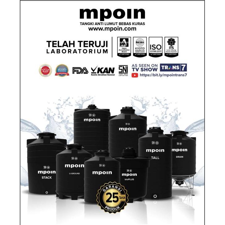 Tangki MPOIN PLUS 1200 Liter U-GROUND Tangki Tanam Tangki Pendam
