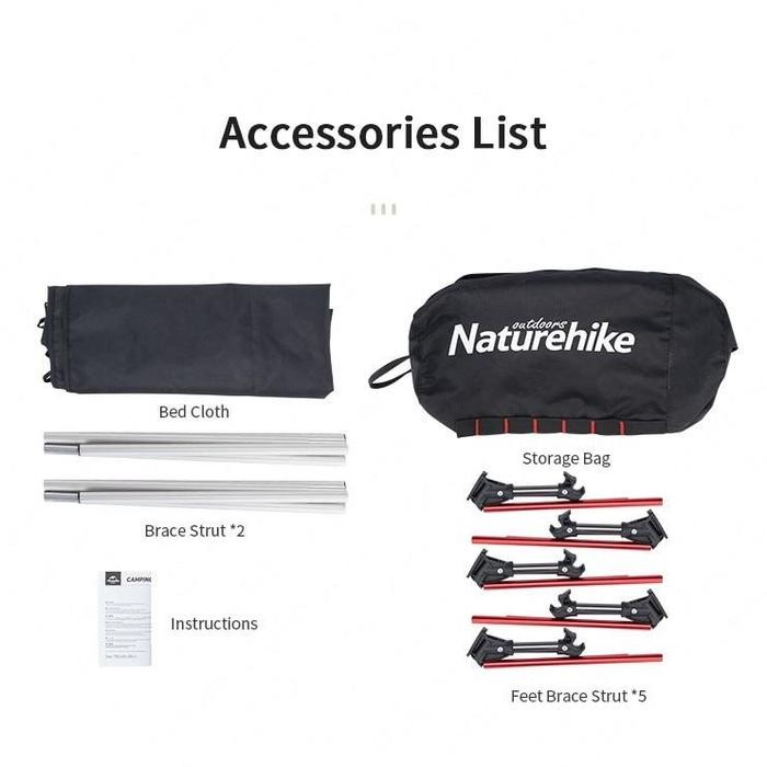 FOLDING BED NATUREHIKE NH20JJ001 VELBED LIPAT PORTABLE CAMPING OUTDOOR