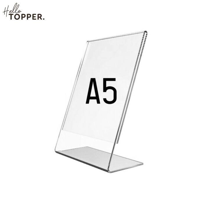 

ASLI Akrilik Tempat Brosur A5 / Acrylic Tent Card er Stand A5 READY STOCK