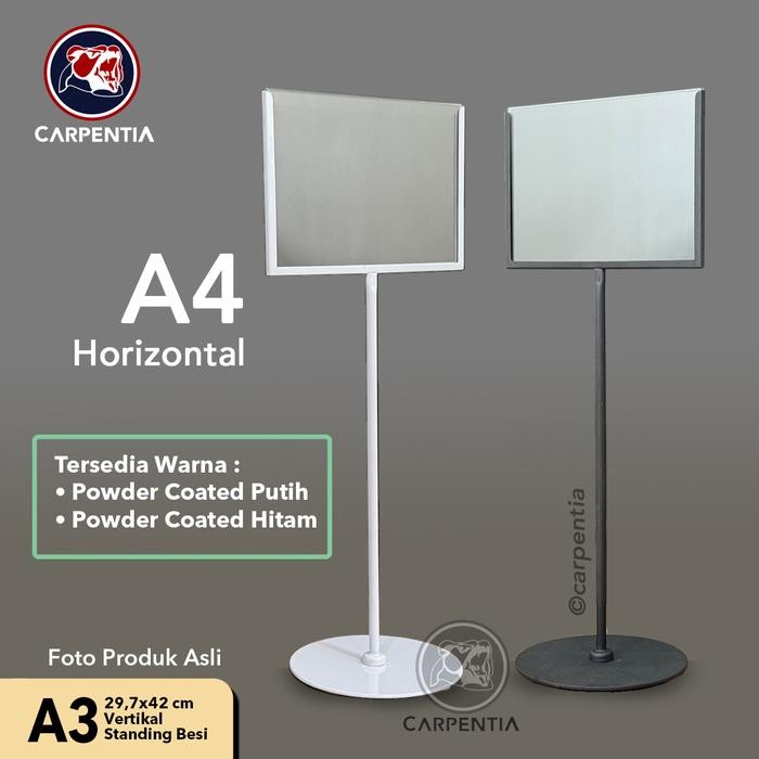 

DISKON Caentia Display Stng POP Besi Akrilik - Acrylic Metal Promotion Fr Wagon - A4 Hzontal READY