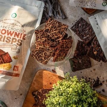 

DARK CHOCO BROWNIE CRISPS - WITH EXTRA CHEESE 90GR