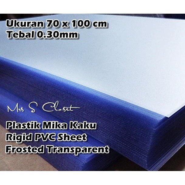 

Plastik Mika Buram Kaku Cover Agenda / Buku 70cm x 100cm Tebal 0.30mm