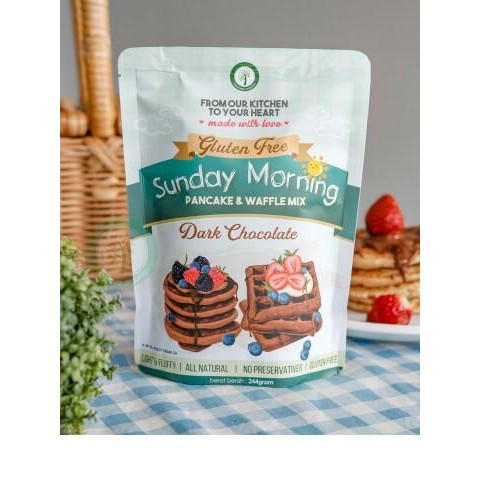 

GLUTEN FREE SUNDAY MORNING PANCAKE AND WAFFLE MIX - CHOCOLATE 244GR