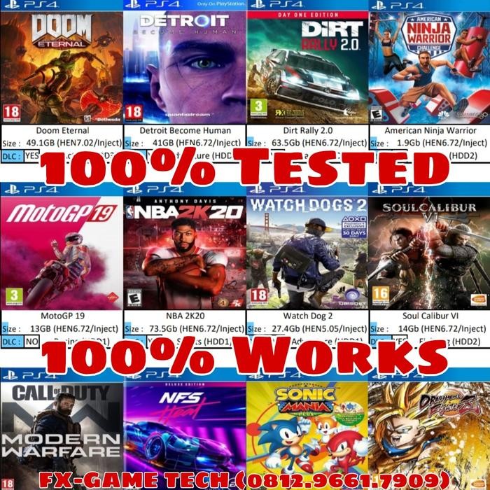 Hardisk Hdd External Eksternal Ps4 Playstation 4 Full Game