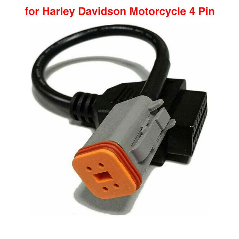 6/4 Pin to OBD2 Adapter Cable Diagnostic Scanner for Harley Davidson Motorcycle