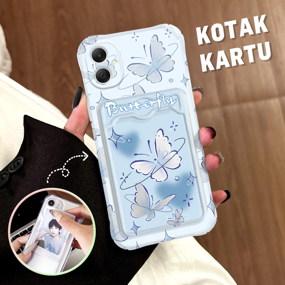 Casing Hp Untuk Compitable With Samsung Galaxy A05 Tempat Kartu Cassing Anti Jatuh Card Holder Softc