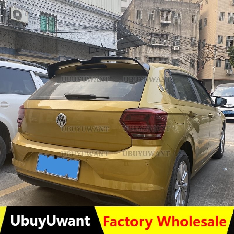 For Volkswagen VW New Model Polo Plus Spoiler Carbon Fiber Look or