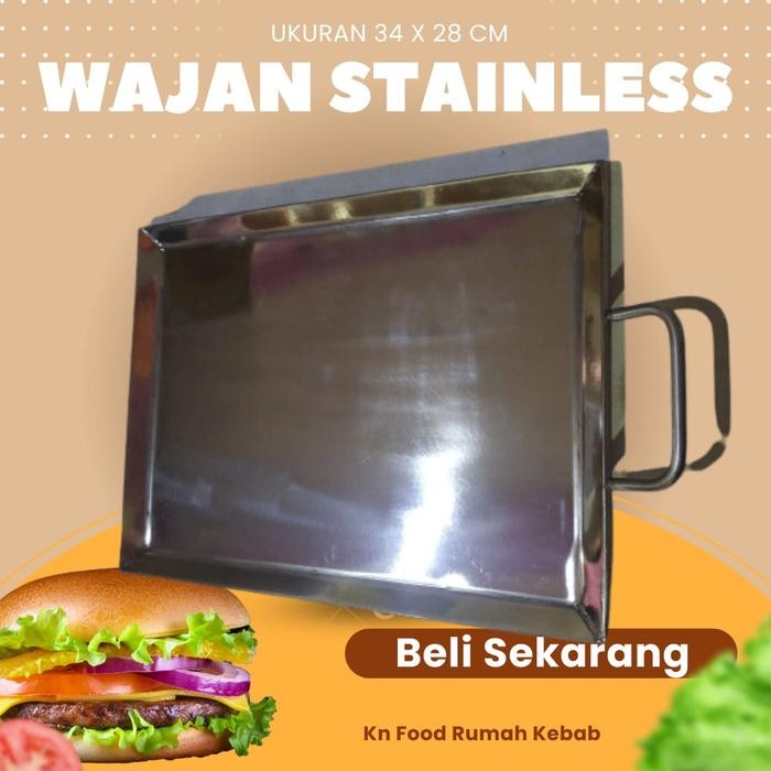 Wajan Kebab - Penggorengan Kebab - Wajan Stainless Stell