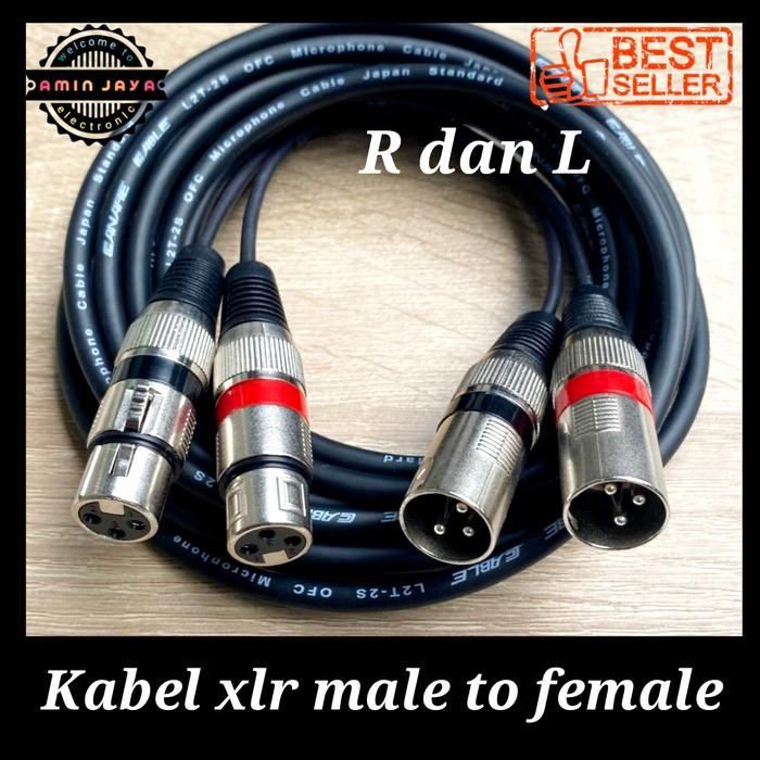 Kabel xlr male to female / kabel jack canon male to female
