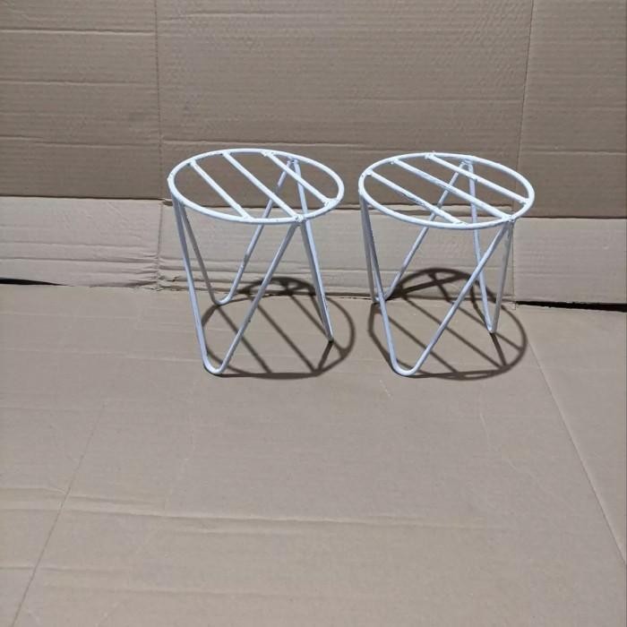 Mode Vintage Standing Rak Pot Bunga/Rak Pot Besi Satu Lubang/Rak Tanaman Hias