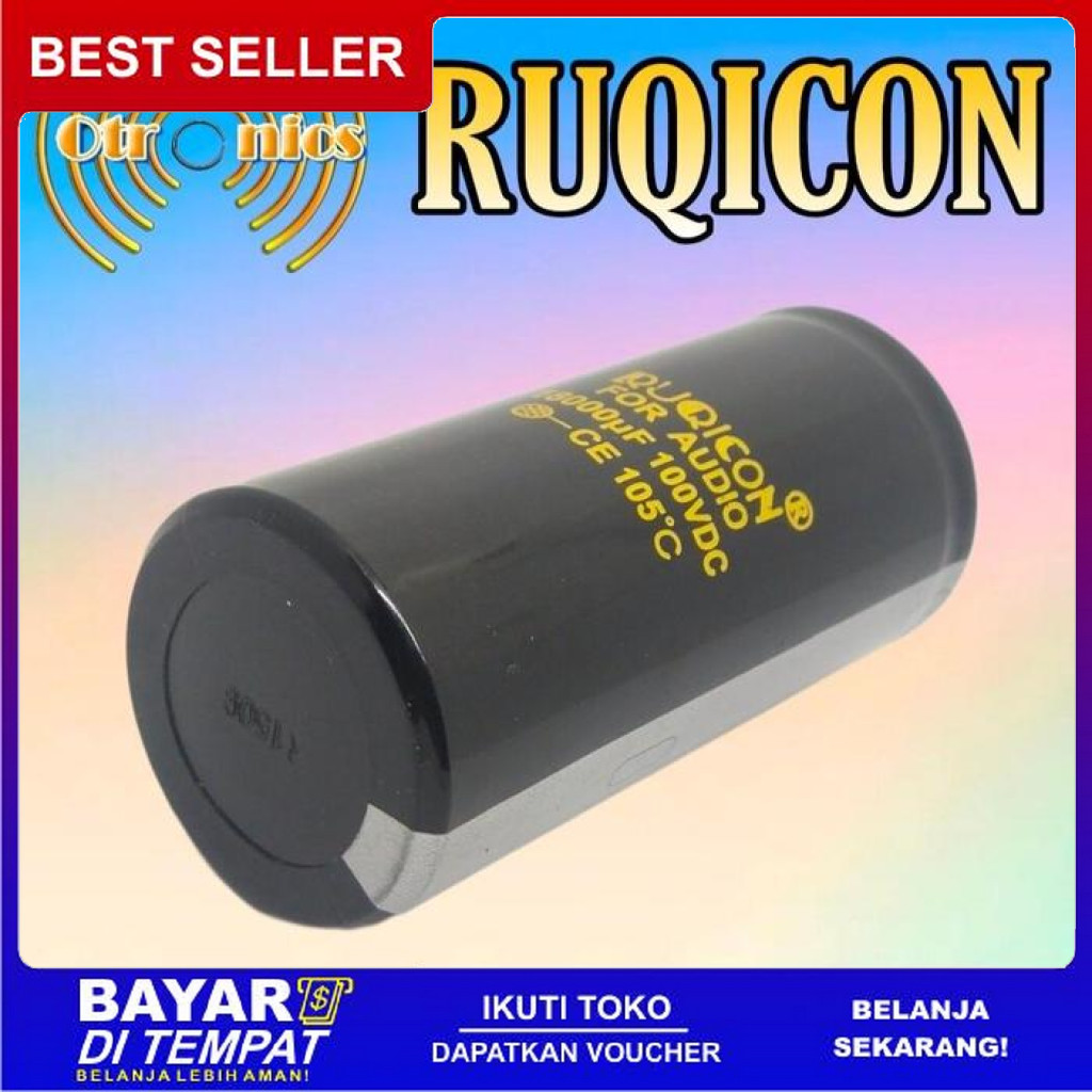 FREE ONGKIR ELCO CAPACITOR 18000UF 100V RUQICON BISA COD