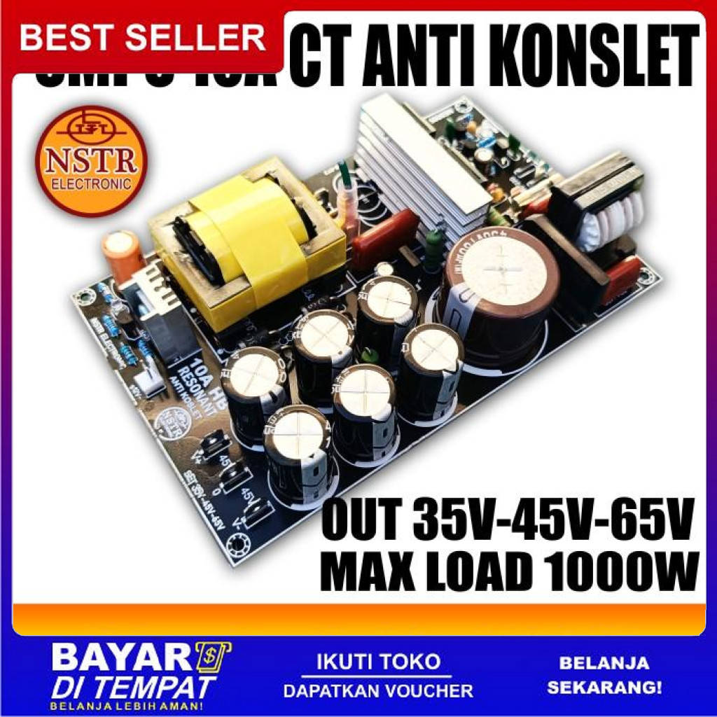 FREE ONGKIR SMPS 10A CT HB ANTI KOSLET OUT 35V-45V-65V BISA COD