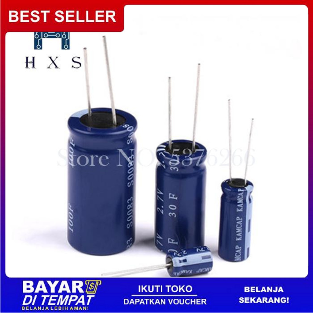 FREE ONGKIR 2PCS SUPER CAPACITOR FARAD CAPACITOR 2.7V 2F 3.3F 4F 4.7F 5F 6F 7F 8F 10F 15F 20F 25F