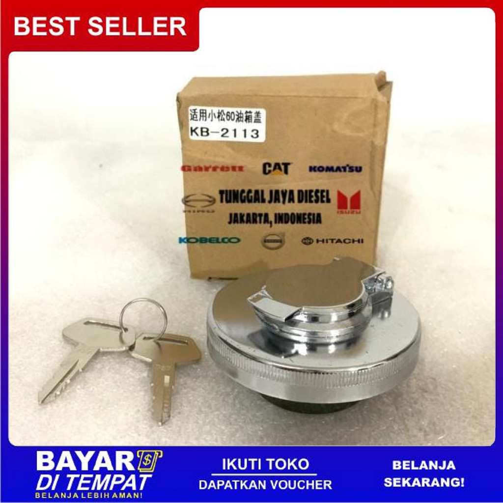 FREE ONGKIR TUTUP TANGKI SOLAR PC75 CAP FUEL TANK KOMATSU PC75UU-2 PC75UU-3 IMPORT BISA COD