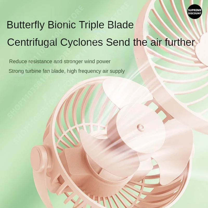 

USB rechargeable tabletop fan clip type portable mini desktop fan with 360 degree rotation and