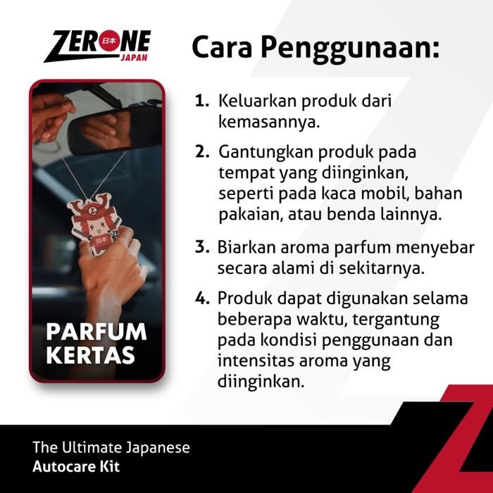 (Allthebest) Parfum Pengharum Mobil Kertas Zerone Japan Farfum Mobil Aroma Kopi