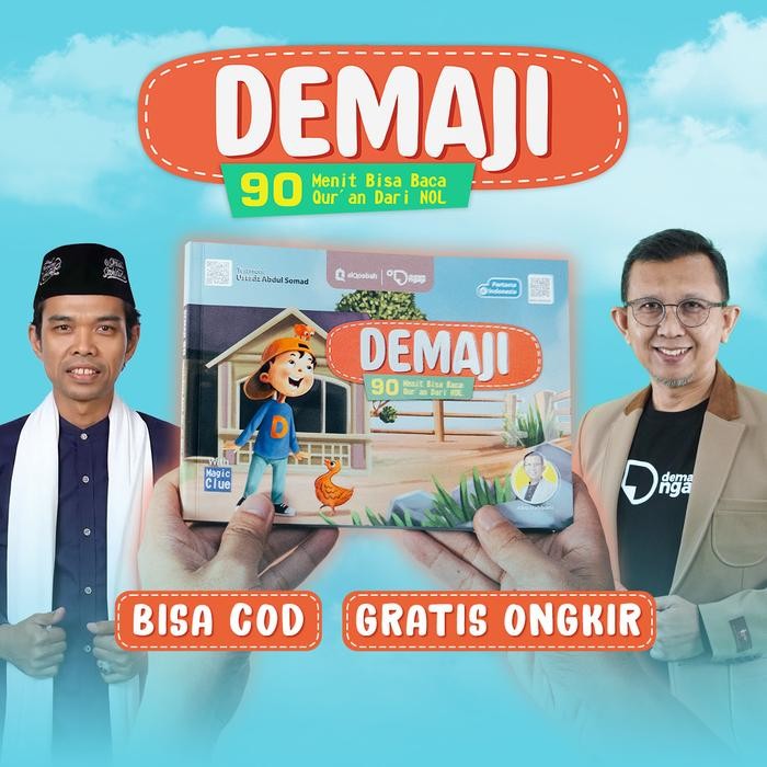 

SIAPKIRIM Buku Demaji Rekomendasi Ustadz Abdul Somad 90 Menit Belajar Bisa Baca Quran Dari Nol