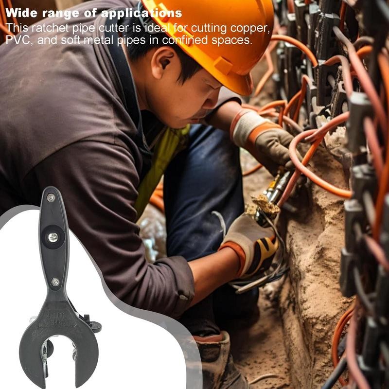 Ratcheting Tubing Cutter Tool 1/4inch To 7/8inch Tubing Cutter Close Quarters Ratcheting Pipe Cutter