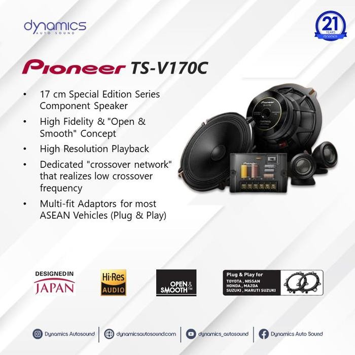 Terpopuler Speaker Pioneer Hires Audio Ts V 170 C 2 Way Component Special Edition