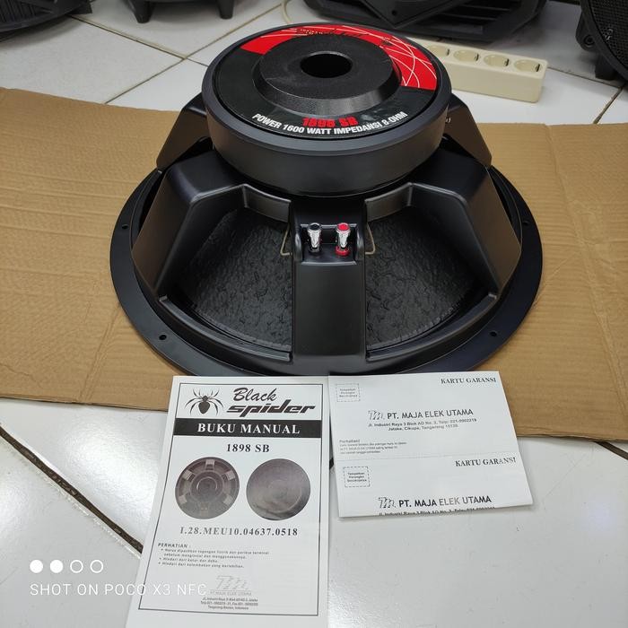 Terbaik Speaker Pro Subwoofer 18Inch Black Spider 1898 Sub Original