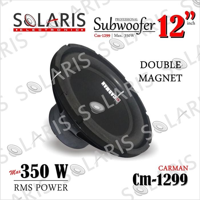 Terbaik Subwoofer 12 Inch Carman Cm-1299 Double Magnet 350 Watt