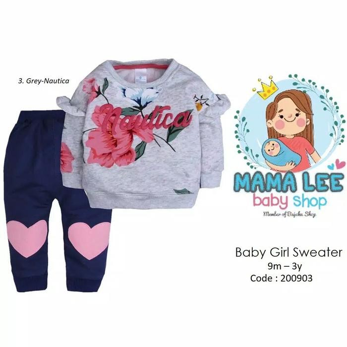 Baju Bayi Perempuan Sweater Baby Girl / Kado Bayi Baru Lahir / Jogger
