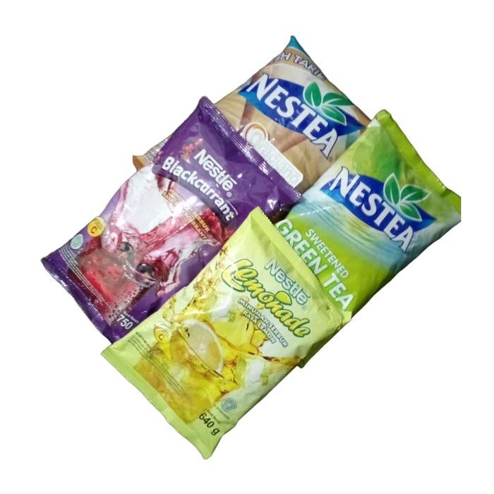

Paket 4pcs Nestea Tea Teh Tarik Green Tea Nestle Blackcurrant Lemonade