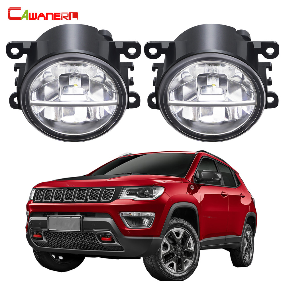 Terlaris, 2 Buah Perakitan Lampu Kabut LED Eksternal Mobil untuk Jeep