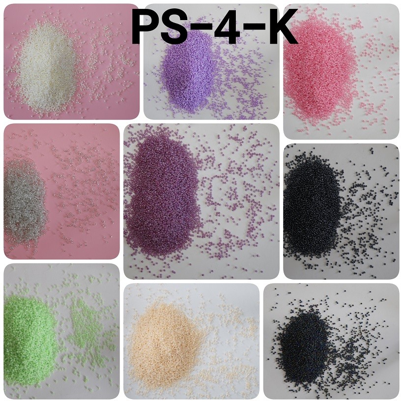 PS-4-K Manik mote pasir kaca 4mm 10gr hijau ungu biru pink coklat putih hitam orange kuning timituu 