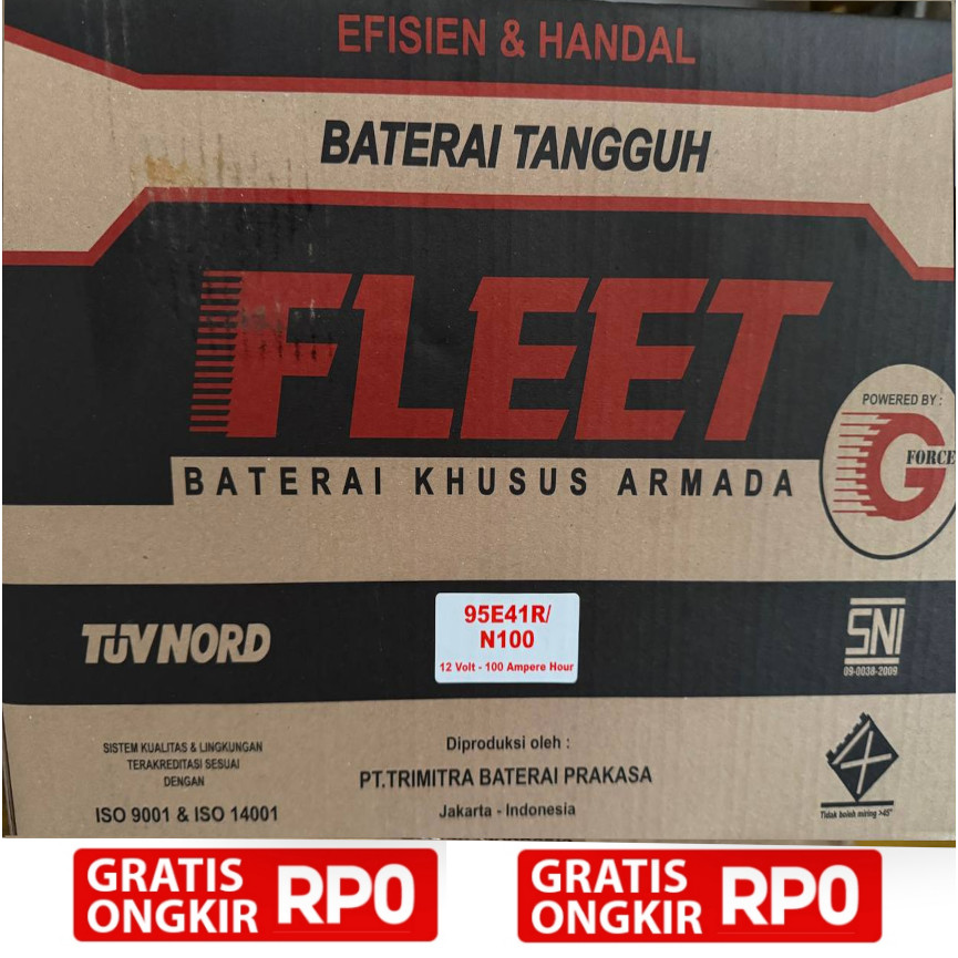 Aki Fleet N100 / 95E41R Original Asli 100%
