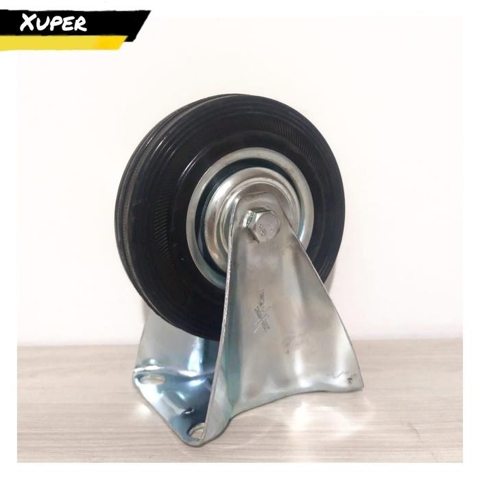 RODA TROLI 5 INCH MATI KARET - FIXED