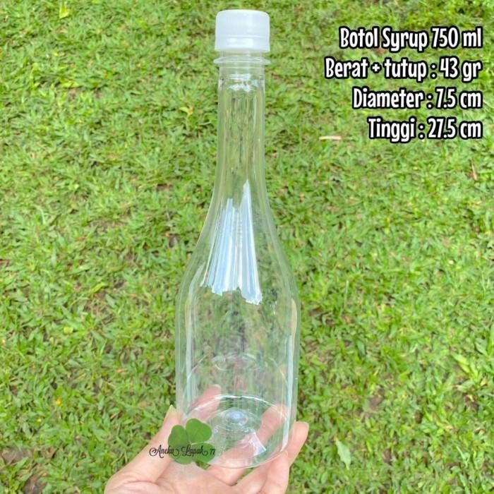 (Allthebest) Botol SYRUP 750 ml botol sirup jus botol 750 ml unik PET food grade