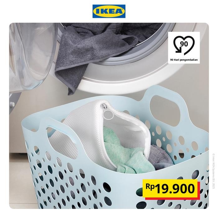 NEW IKEA SLIBB Tas Laundry / Cucian Putih/Abu