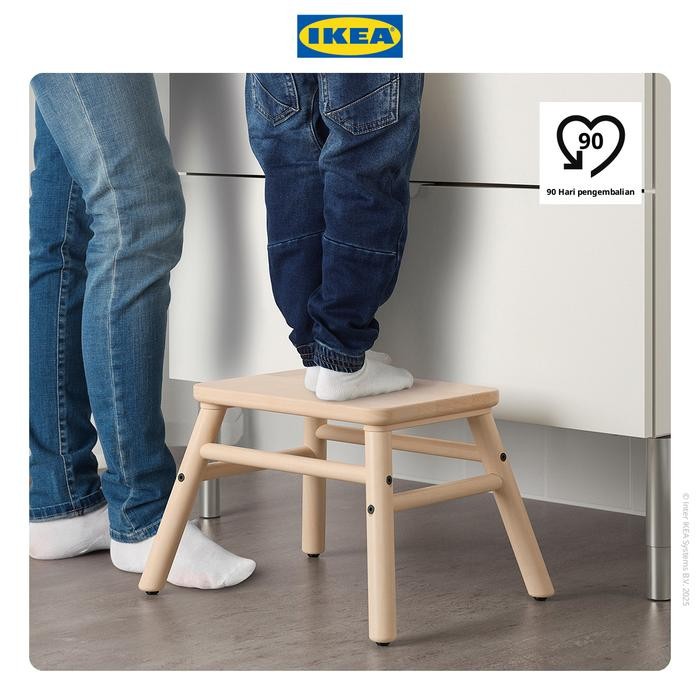 NEW IKEA VILTO Bangku Tangga Kayu Birch