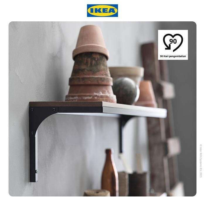 NEW IKEA FJLLBO Rak Dinding Hitam Minimalis 101x20 cm