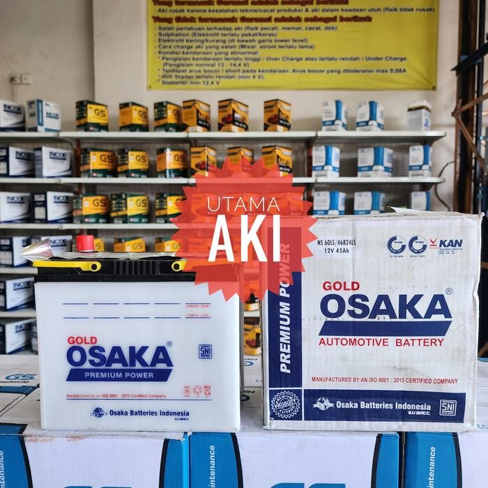 Aki Mobil Osaka Ns60Ls Hrv Crv Civic Avega Odyssey Yaris Accord Lancer