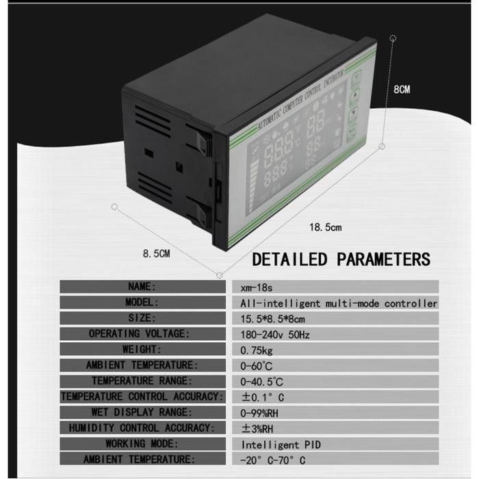 XM-18S XM18S EGG INCUBATOR TEMPERATURE THERMOSTAT HUMIDITY CONTROLLER